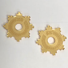 Load image into Gallery viewer, Sun and Serpent Poderosa Gold Acrylic Earrings