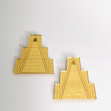 Load image into Gallery viewer, Goddess Temple Gold Acrylic Earrings
