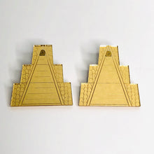 Load image into Gallery viewer, Goddess Temple Gold Acrylic Earrings