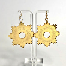 Load image into Gallery viewer, Sun and Serpent Poderosa Gold Acrylic Earrings