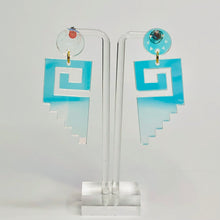 Load image into Gallery viewer, Mitla Mosaic Iridescent Acrylic Earrings
