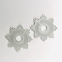 Load image into Gallery viewer, Sun and Serpent Poderosa Silver Acrylic Earrings