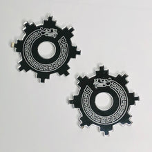 Load image into Gallery viewer, Sun and Serpent Poderosa Silver Acrylic Earrings