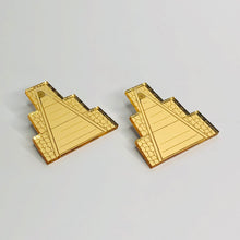 Load image into Gallery viewer, Goddess Temple Gold Acrylic Earrings