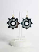 Load image into Gallery viewer, Sun and Serpent Poderosa Silver Acrylic Earrings
