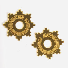 Load image into Gallery viewer, Sun and Serpent Poderosa Gold Acrylic Earrings