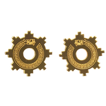 Load image into Gallery viewer, Sun and Serpent Poderosa Gold Acrylic Earrings