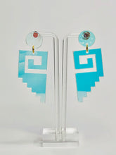 Load image into Gallery viewer, Mitla Mosaic Iridescent Acrylic Earrings