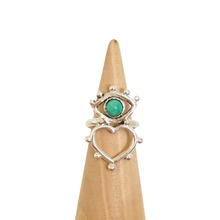 Load image into Gallery viewer, Eye Heart me Sterling Silver and Turquoise Ring
