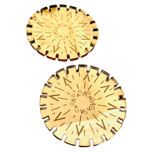 Load image into Gallery viewer, Sun Diosa Gold Acrylic Disk Earrings