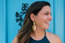 Load image into Gallery viewer, Rising Serpents Silver Acrylic Earrings