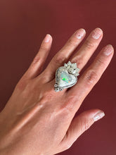 Load image into Gallery viewer, Blooming Lotus 1 Sterling Silver and Mexican Fire Opal
