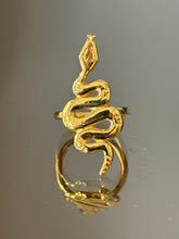Load image into Gallery viewer, Rising Serpent Ring Bronze 24k Gold Plated
