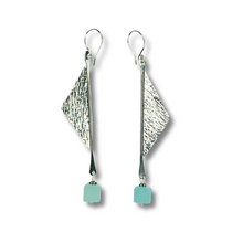 Load image into Gallery viewer, Wind Sterling Silver and Amazonite Earrings
