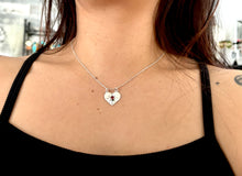 Load image into Gallery viewer, Radian Heart Sterling Silver Necklace with Garnet Gemstone
