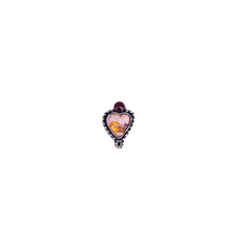 Load image into Gallery viewer, Small Fire Opal and Garnet Cosmic Heart Ring 2
