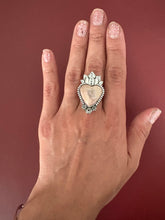 Load image into Gallery viewer, Blooming Lotus 4 Sterling Silver and Mexican Fire Opal
