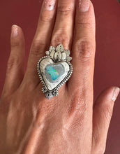 Load image into Gallery viewer, Blooming Lotus 6 Sterling Silver and Mexican Fire Opal
