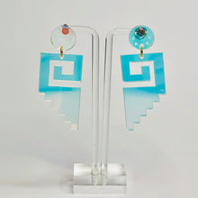 Load image into Gallery viewer, Mitla Mosaic Iridescent Acrylic Earrings
