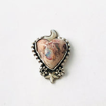 Load image into Gallery viewer, Mexican Fire Opal Cosmic Heart Ring 4

