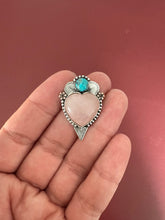 Load image into Gallery viewer, Blooming Corazon 4 Rose Quartz and Turquoise

