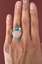 Load image into Gallery viewer, Blooming Corazon 4 Rose Quartz and Turquoise
