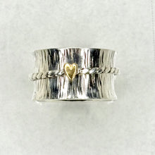 Load image into Gallery viewer, I trapped Your Heart Sterling Silver Spinner Ring
