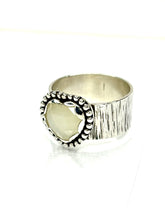 Load image into Gallery viewer, Radiant Love Sterling Silver Ring with Gray Moon gemstone
