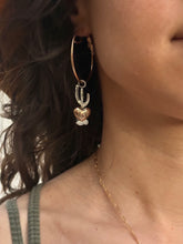 Load image into Gallery viewer, Saguaros and Rooted Heart Cactus Hoops
