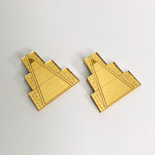 Load image into Gallery viewer, Goddess Temple Gold Acrylic Earrings
