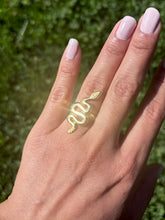 Load image into Gallery viewer, Rising Serpent Ring Bronze 24k Gold Plated
