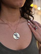 Load image into Gallery viewer, Desert Brass Medallion Saguaro and Turquoise Moon

