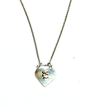 Load image into Gallery viewer, Broken Heart Mini Sterling Silver Necklace
