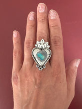 Load image into Gallery viewer, Blooming Lotus 6 Sterling Silver and Mexican Fire Opal
