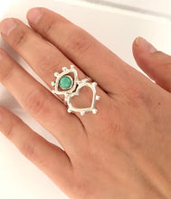 Load image into Gallery viewer, Eye Heart me Sterling Silver and Turquoise Ring
