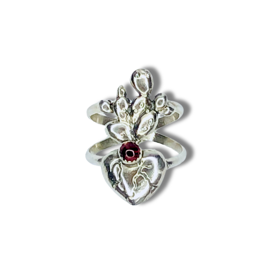 Rooted Heart Sterling Silver Ring