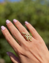 Load image into Gallery viewer, Rising Serpent Ring Bronze 24k Gold Plated
