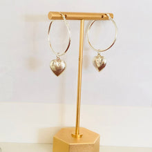 Load image into Gallery viewer, Puffy Heart Hoops Sterliiing SIlver
