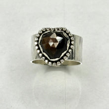 Load image into Gallery viewer, Dark Love Sterling Silver Ring with Sapphire Gemstone
