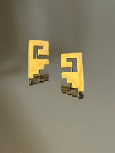 Load image into Gallery viewer, Mitla Earrings in 24k Gold Plated Bronze
