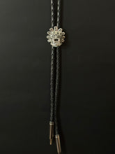 Load image into Gallery viewer, Quetzalcoatl Bolo Tie Sterling Silver and Black Leather

