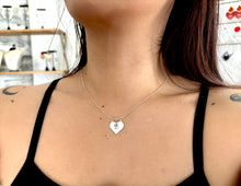 Load image into Gallery viewer, Broken Heart Mini Sterling Silver Necklace
