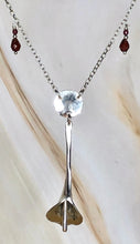 Load image into Gallery viewer, Calla Lily and Garnet Silver Necklace
