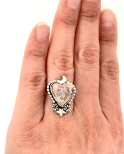 Load image into Gallery viewer, Mexican Fire Opal Cosmic Heart Ring 4
