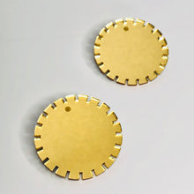 Load image into Gallery viewer, Bright Sun Gold Acrylic Disk Earrings
