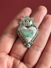 Load image into Gallery viewer, Blooming Lotus 1 Sterling Silver and Mexican Fire Opal
