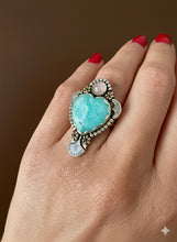 Load image into Gallery viewer, Blooming Corazon Amazonite and Rose Quartz Ring Size 5.75
