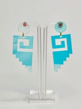 Load image into Gallery viewer, Mitla Mosaic Iridescent Acrylic Earrings
