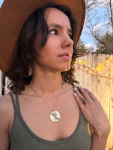 Load image into Gallery viewer, Desert Brass Medallion Saguaro and Turquoise Moon
