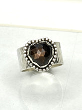 Load image into Gallery viewer, Dark Love Sterling Silver Ring with Sapphire Gemstone
